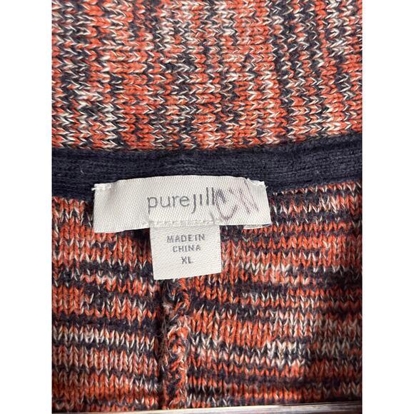 J. Jill Colorful Cotton Knit 3/4 Sleeve Boxy Fit Sweater Kimono Top Size XL - Picture 6 of 6